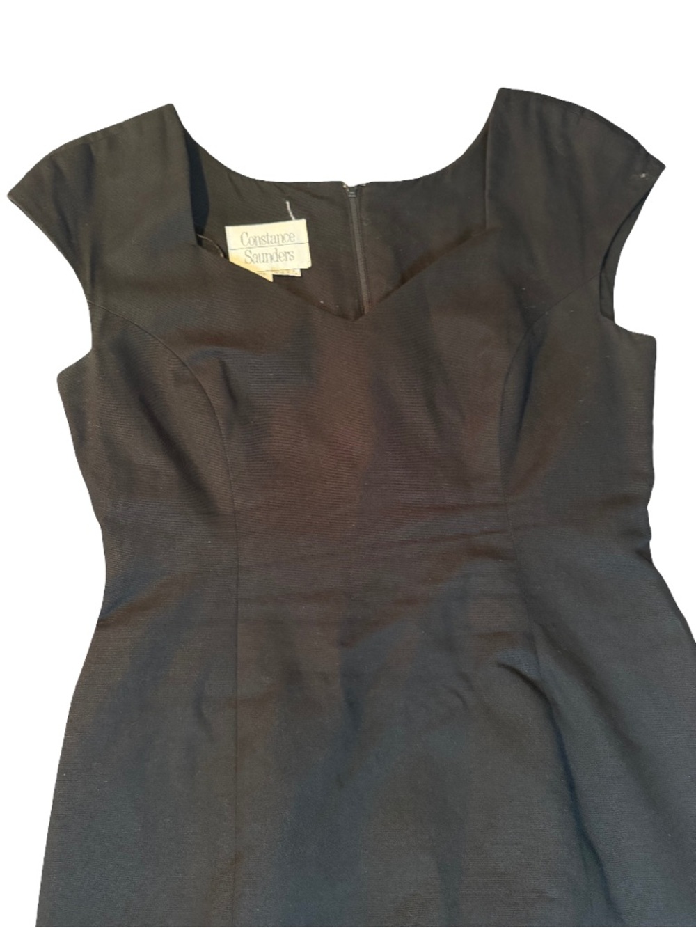 Sophisticated/Versatile Black Dress with Sweetheart Neckline 100% Cotton 10 - Picture 5 of 9